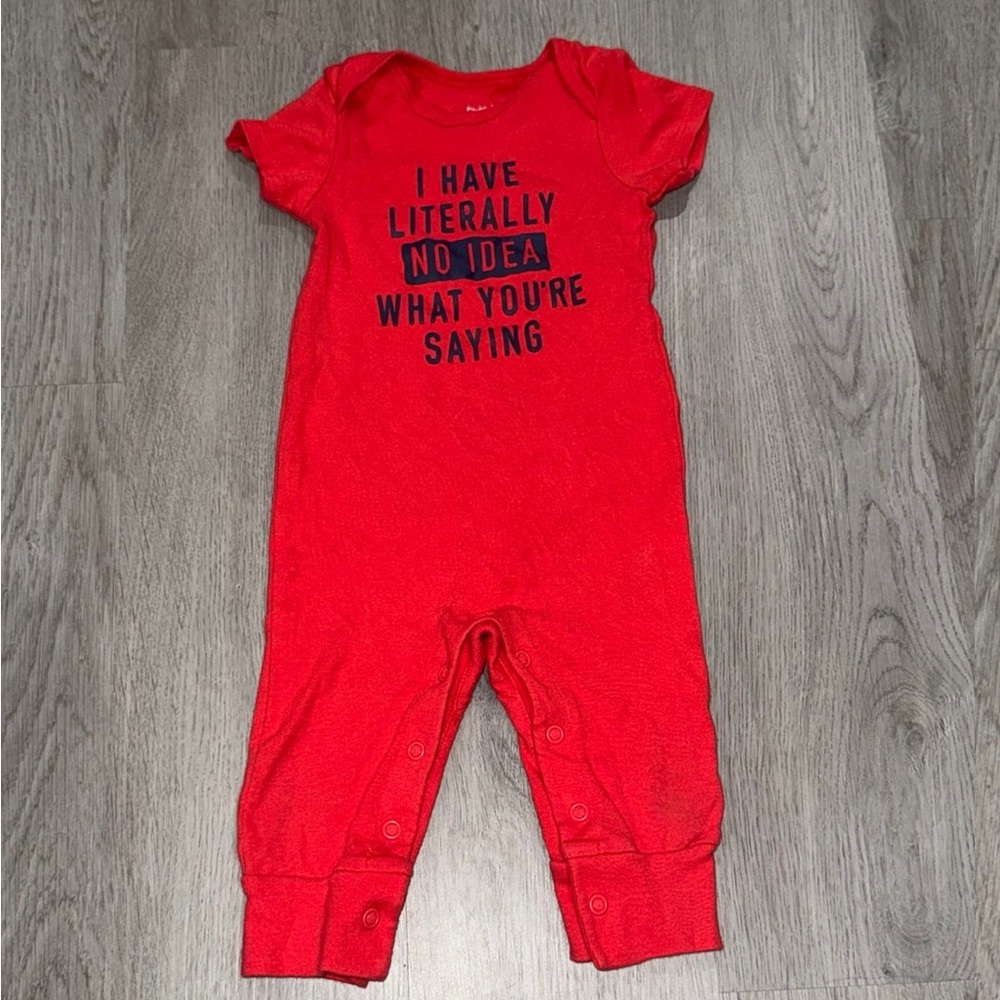 Baby Carters Red Jumpsuit Onesie Outfit